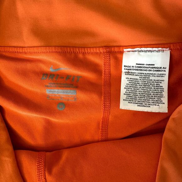 Nike Tennis Golf Skirt Dri-Fit Built-in Shorts Skort Women's Size Medium Orange - Picture 3 of 7